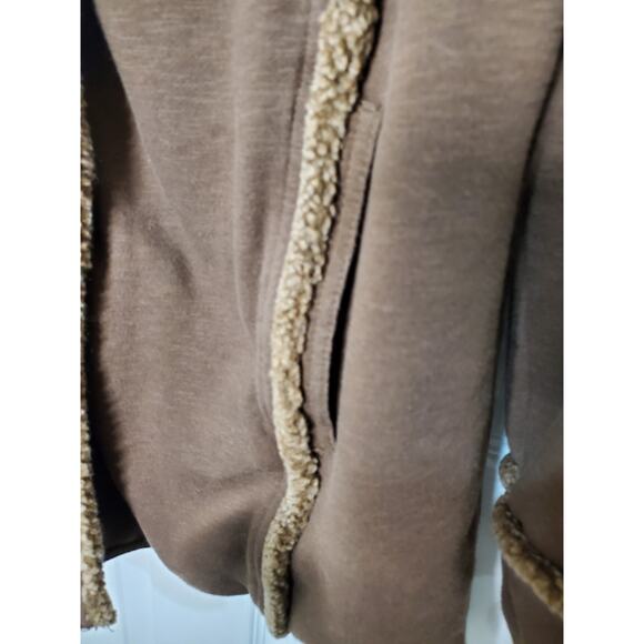EDDIE BAUER SHERPA FAUX SHEARLING REVERSIBLE COAT SOFT BROWN TRENCH SOFT XL - Picture 13 of 16